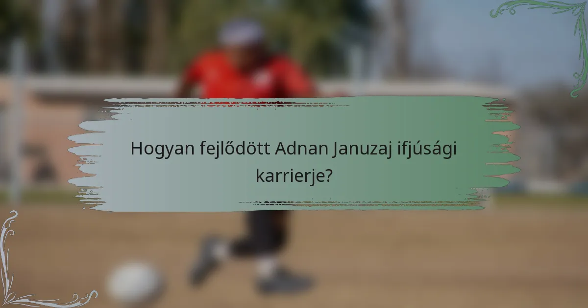 Hogyan fejlődött Adnan Januzaj ifjúsági karrierje?